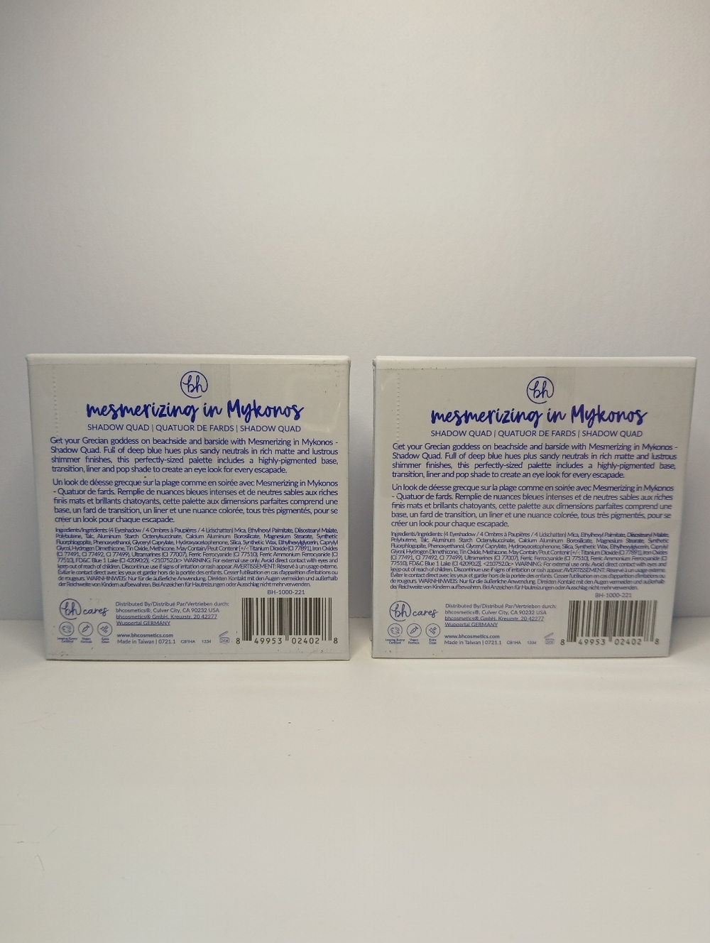 BH Cosmetics Travel Series Mesmerizing in Mykonos Eyeshadow Quad 5.5 G | 0.19 OZ - Picture 4 of 5